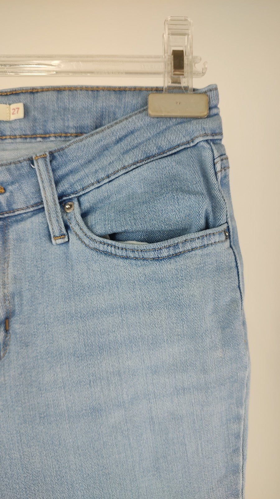 LEVI'S 711 PANTALONE DENIM JEANS DONNA TG W27 41 WOMAN VINTAGE PANTS