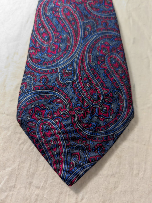 ROXY ROMA 100%  SILK TIE SETA CRAVATTA NECKTIE MADE IN ITALY
