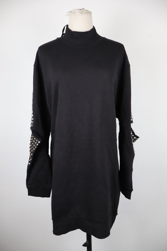 GAELLE PARIS VESTITO A FELPA ABITO DONNA TG 2 WOMAN CASUAL VINTAGE DRESS COTONE
