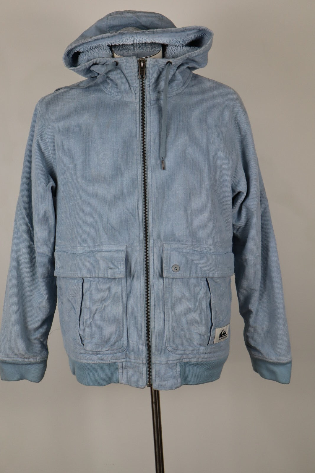 QUIKSILVER GIUBBINO IMBOTTITO UOMO Tg M MAN JACKET CASUAL VINTAGE VELLUTO