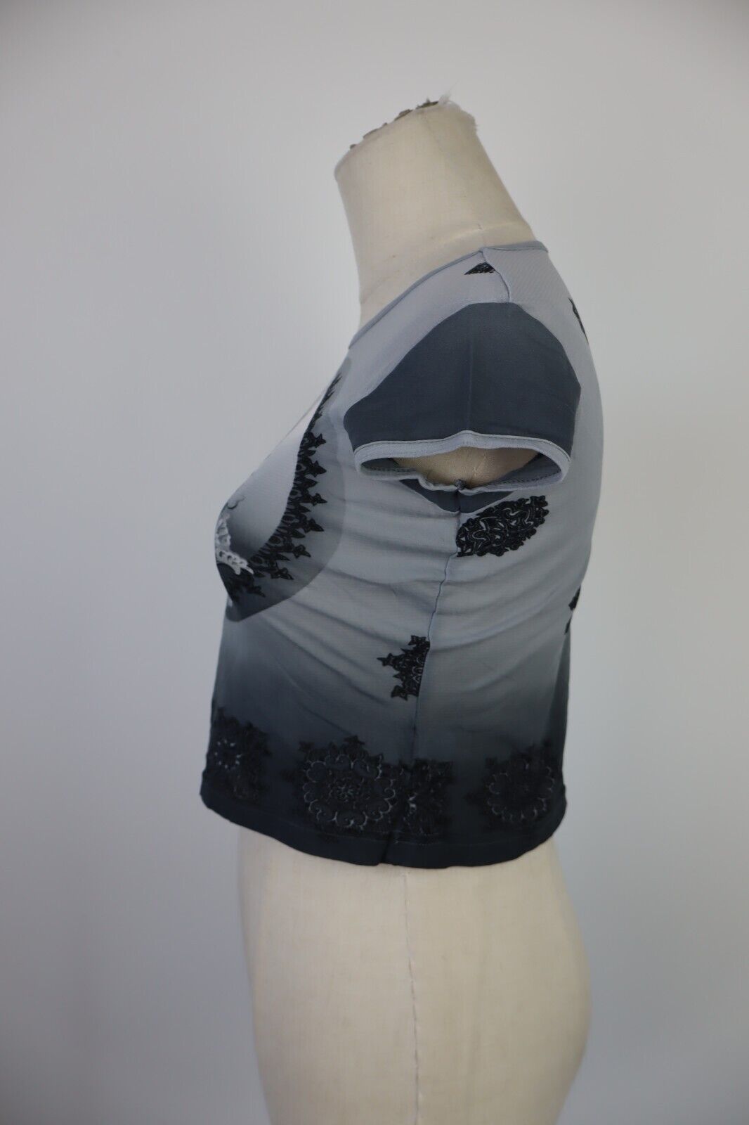 MAGLIA CROP TOP DONNA S WOMAN T-SHIRT STREETWEAR STAMPA INDIE GRUNGE Y2K 2000'S