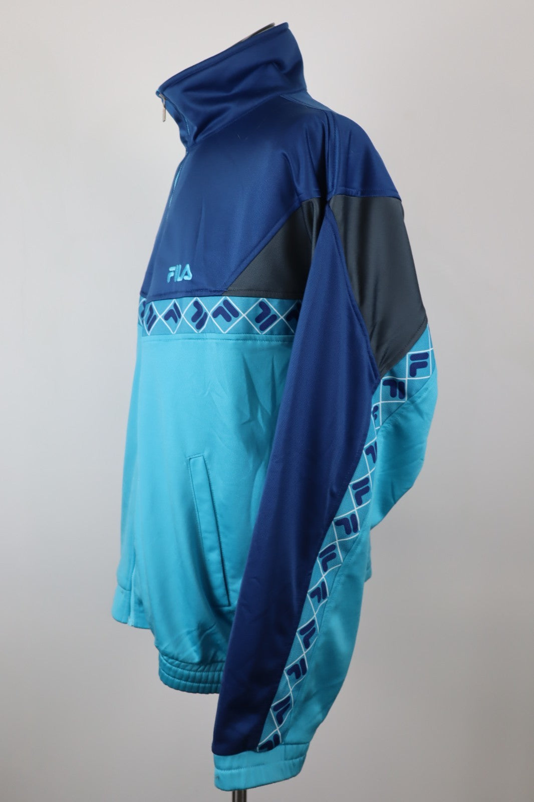 FILA FELPA CON ZIP MAGLIA UOMO Tg XXL MAN SWEATSHIRT CASUAL VINTAGE