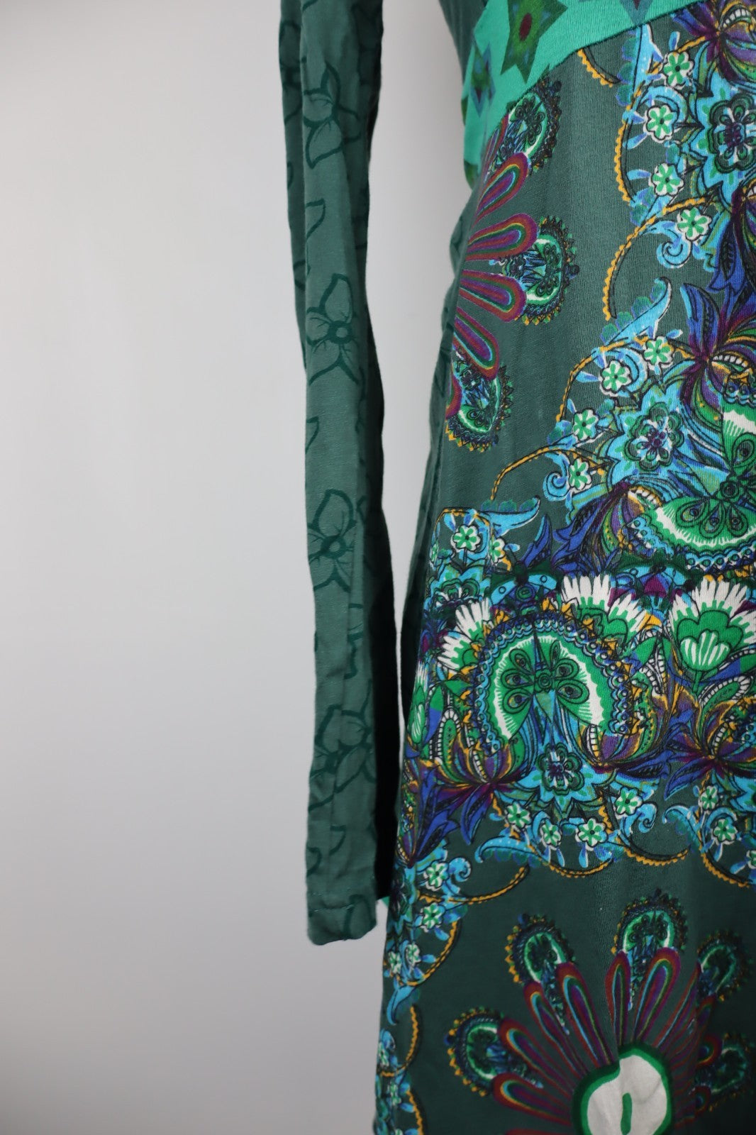 DESIGUAL  VESTITO ABITO DONNA 44 WOMAN CASUAL VINTAGE DRESS MANICA LUNGA LOGO