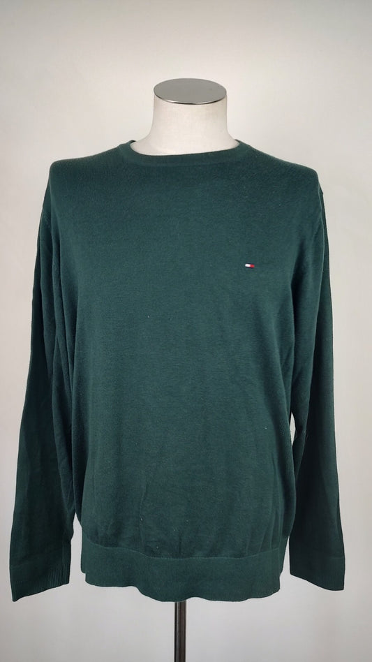 TOMMY HILFIGER MAGLIONE VINTAGE COTONE SETA UOMO Tg. XL MAN SWEATER CASUAL