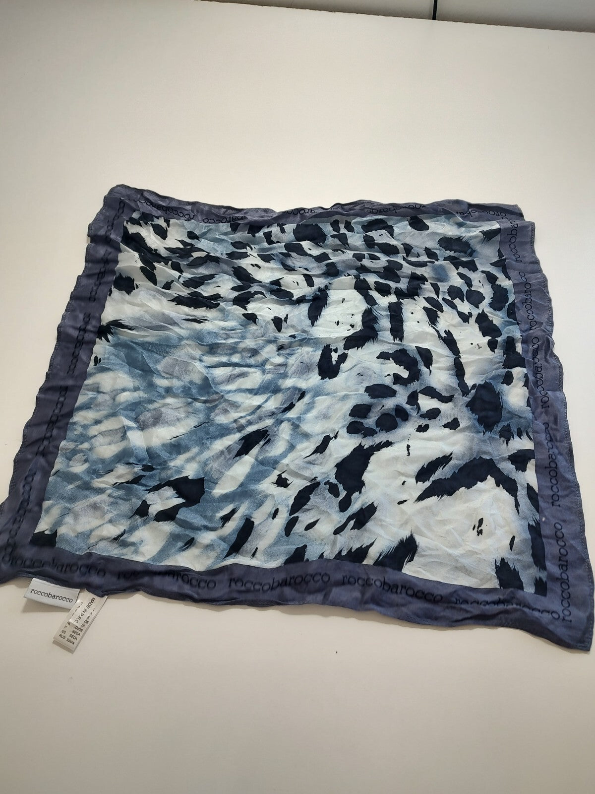 ROCCOBAROCCO FOULARD 100% SILK SETA SCARVES SCARF SQUARE MADE ITALY