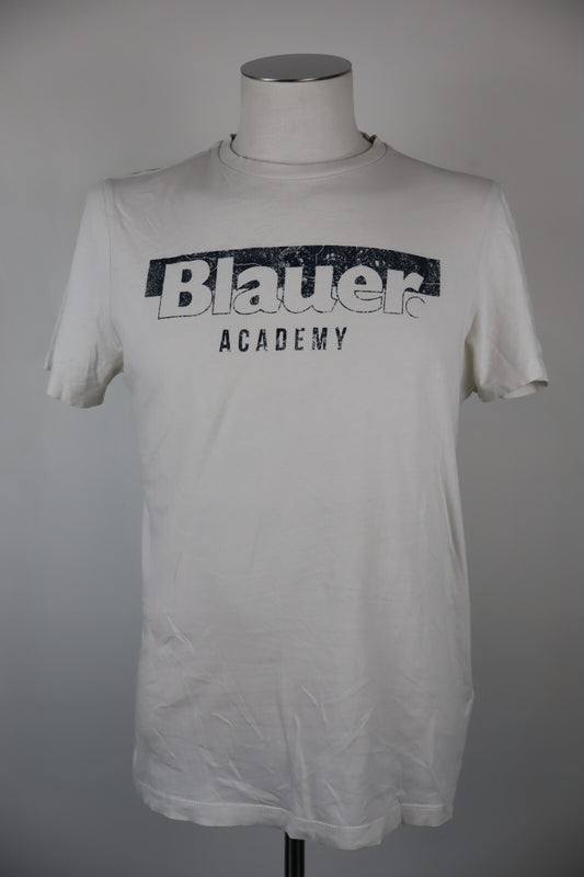 BLAUER POLIS ACADEMY MAGLIA UOMO COTONE TG. L MAN T-SHIRT CASUAL VINTAGE