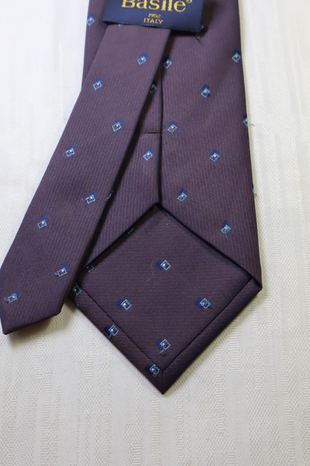 ANTONIO BASILE 100%  SILK TIE SETA CRAVATTA NECKTIE MADE IN ITALY SELF TIPPED