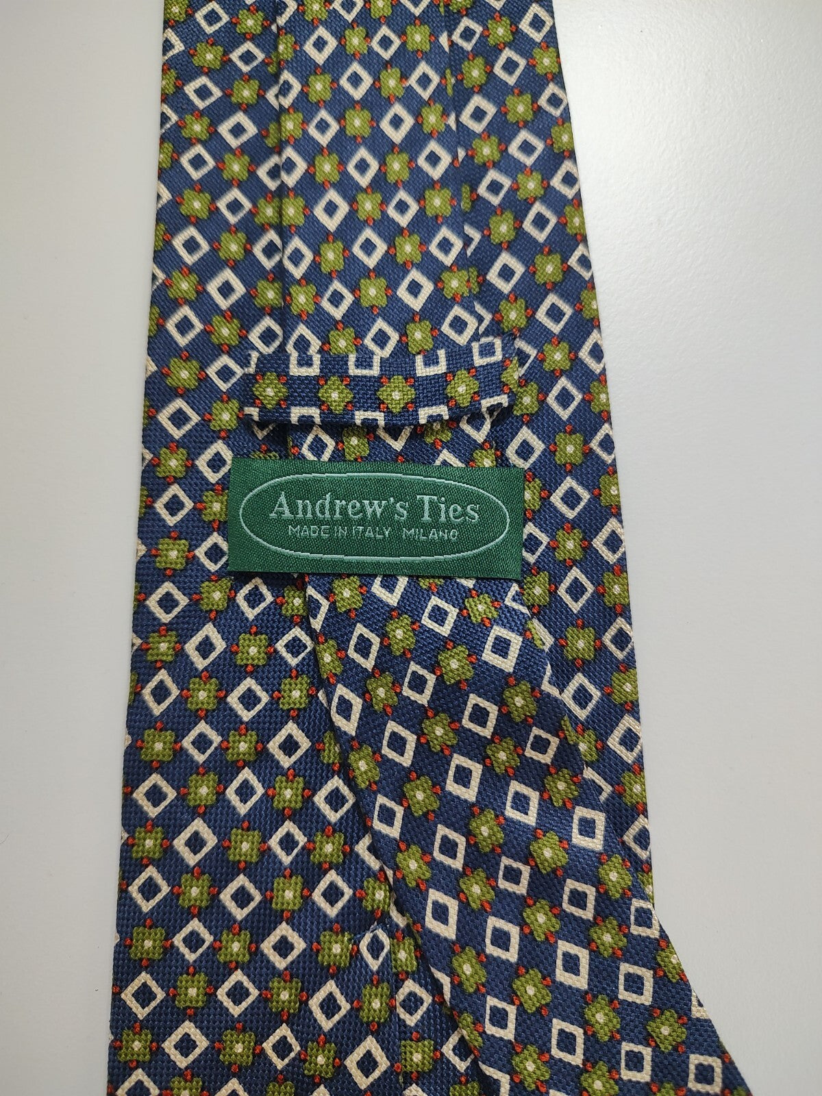 ANDREW'S 100% SILK TIE SETA CRAVATTA NECKTIE MADE IN  ITALY CLASSIC