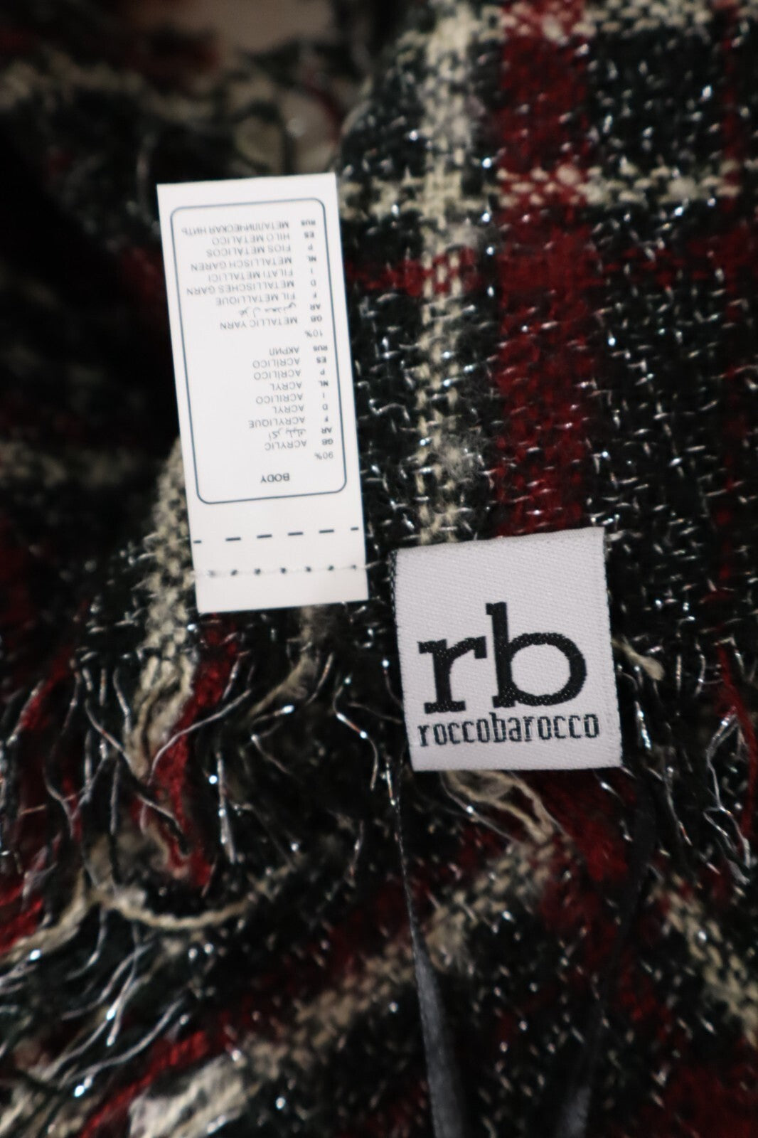 ROCCOBAROCCO SCIARPA  UOMO DONNA UNISEX WOMAN MAN VINTAGE CASUAL SCARF TAG