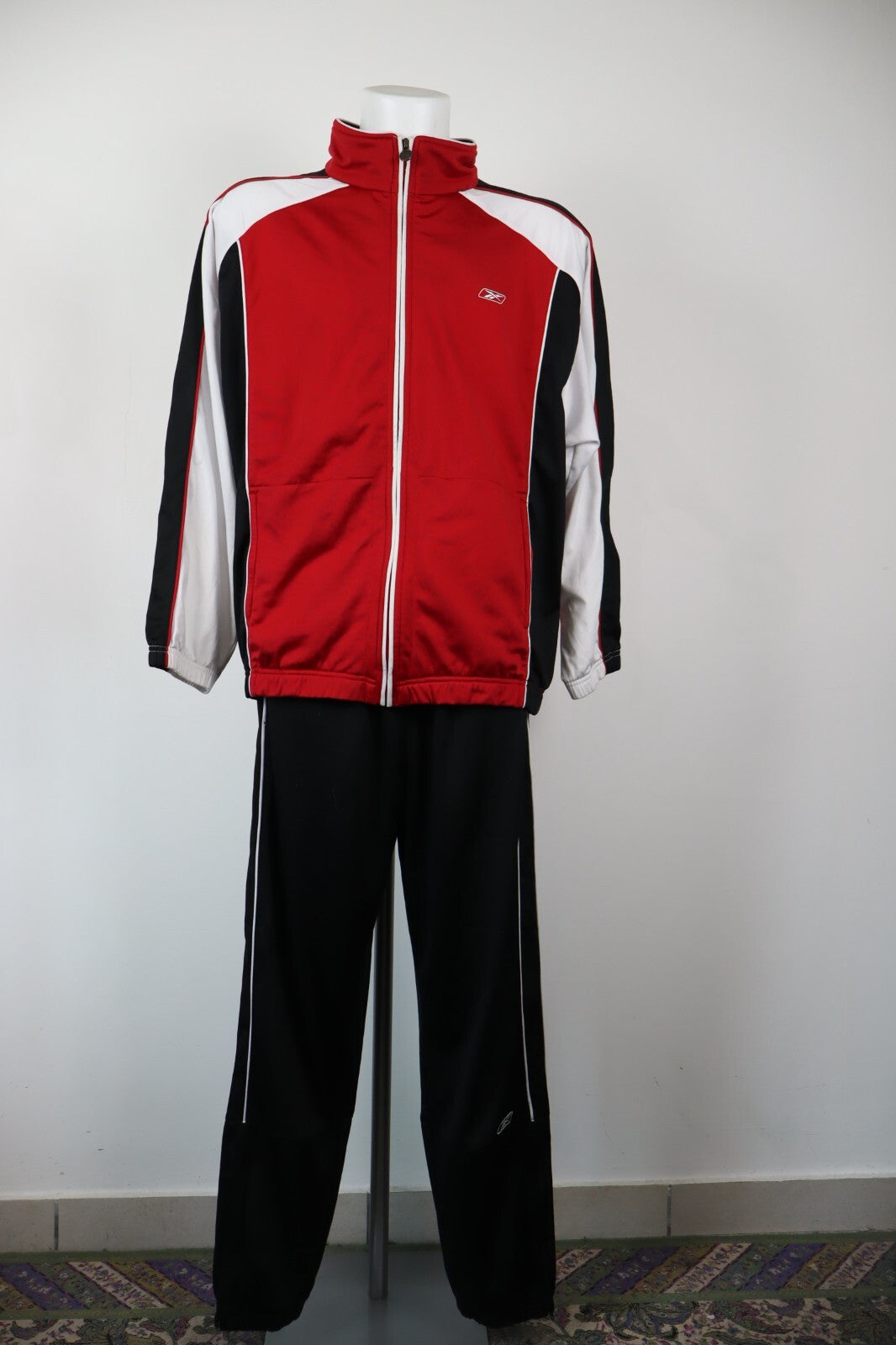 REEBOK TUTA COMPLETO DUE PEZZI  TG. 50 TRACKSUIT JACKET GIACCA PANTS UOMO SPORT