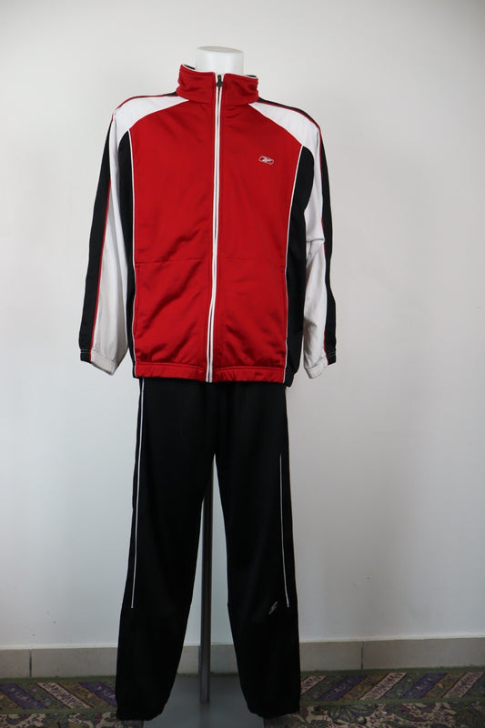 REEBOK TUTA COMPLETO DUE PEZZI  TG. 50 TRACKSUIT JACKET GIACCA PANTS UOMO SPORT