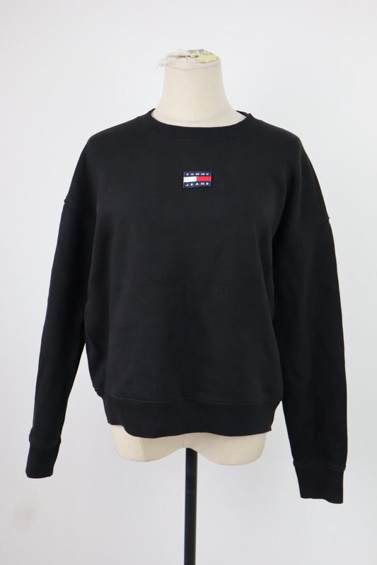TOMMY HILFIGER JEANS FELPA DONNA Tg L WOMAN CASUAL VINTAGE SPORT SWEATSHIRT