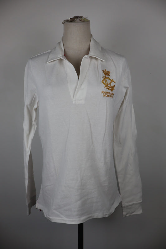 RALPH LAUREN POLO DONNA MAGLIA COTONE L WOMAN COTTON SHIRT CASUAL VINTAGE LOGO