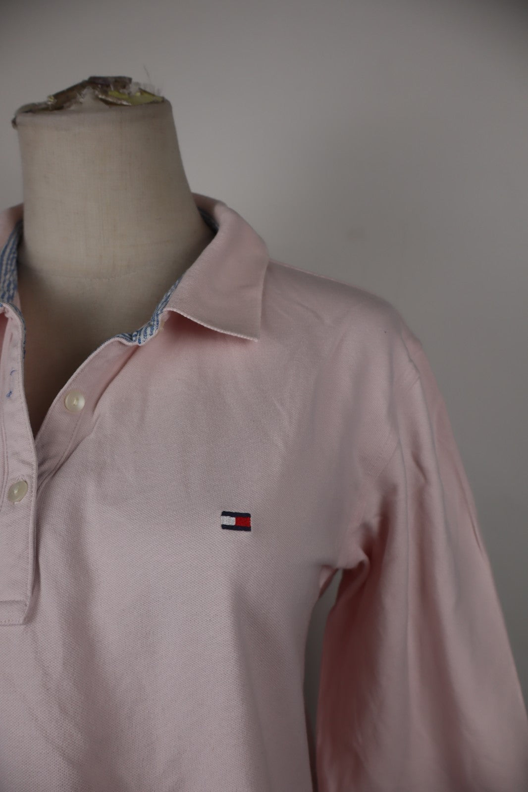 TOMMY HILFIGER POLO MAGLIA DONNA COTONE XL WOMAN SHIRT CASUAL VINTAGE MANICA 3/4