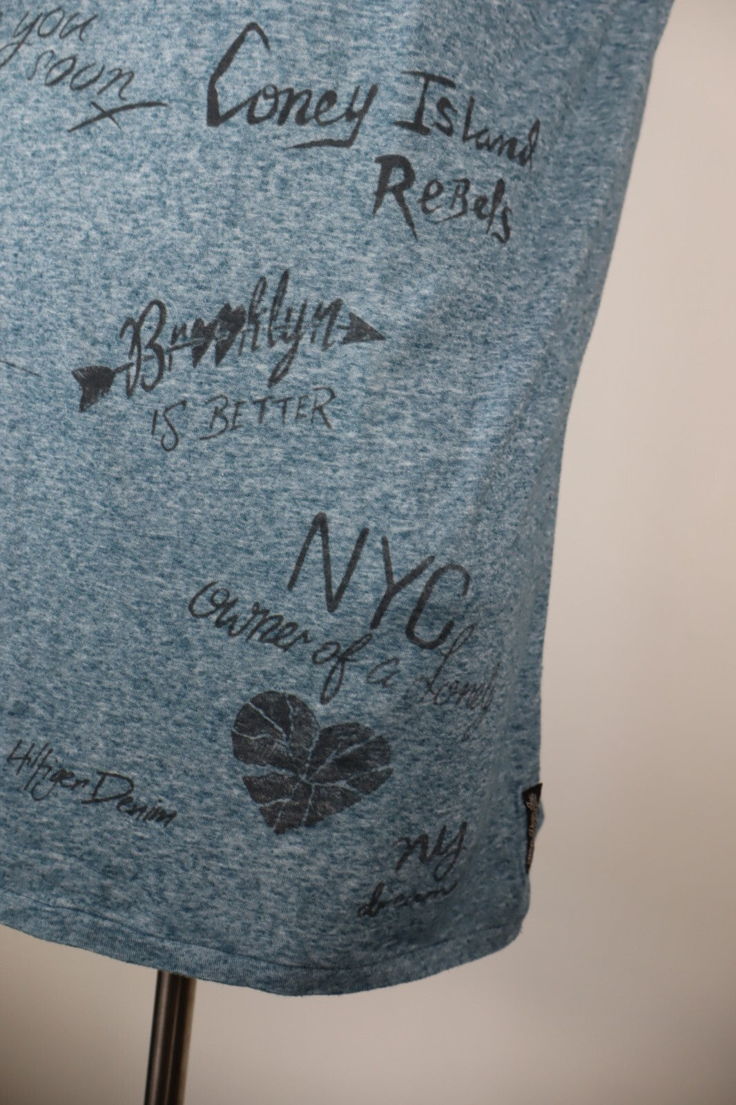 TOMMY HILFIGER MAGLIA SMANICATA UOMO TG L MAN T-SHIRT CASUAL VINTAGE COTONE