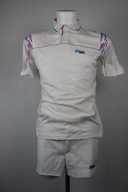 FILA BORG TENNIS COMPLETO GIOCO TG 54 T-SHIRT PANTS UOMO MAN SPORT COTONE