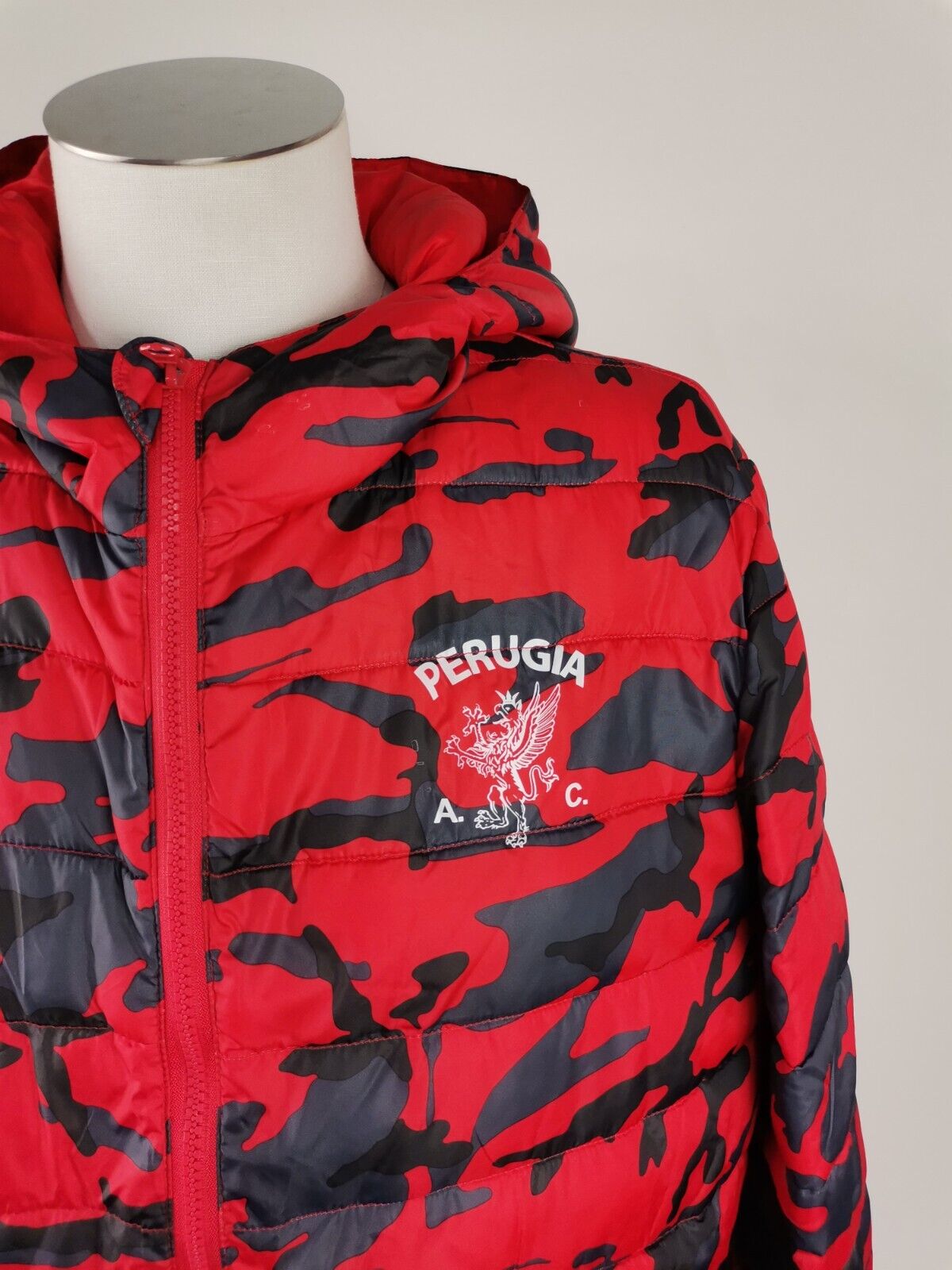AC PERUGIA GIUBBINO IMBOTTITO DONNA Tg. 2XL CALCIO WOMAN JACKET VINTAG SPORT