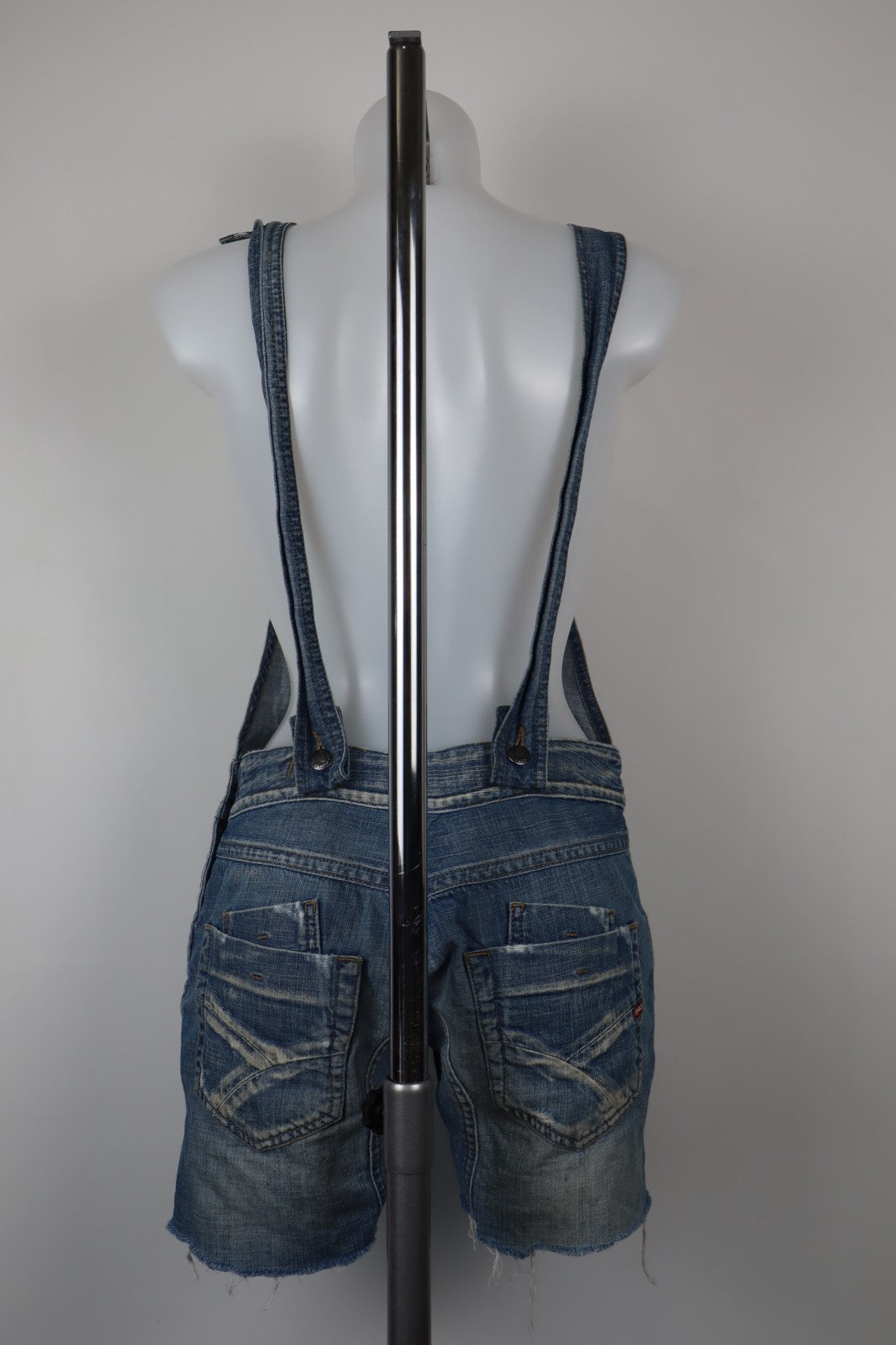 GAS JEANS COMPLETO DONNA PANTALONE TG 27 SALOPETTE ONE PIECE VINTAGE DENIM
