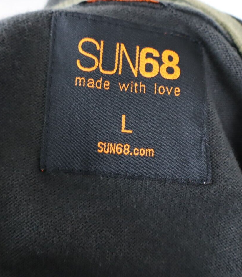 SUN68 CARDIGAN MAGLIONE UOMO Tg. L MAN SWEATER CASUAL VINTAGE COTONE CASHMERE