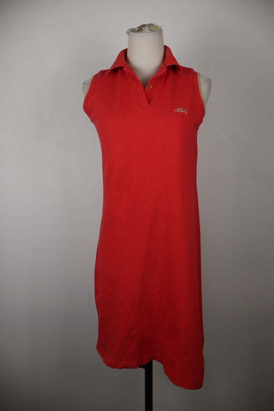 BEST COMPANY VESTITO ABITO A POLO DONNA TG. S WOMAN CASUAL VINTAGE DRESS COTONE