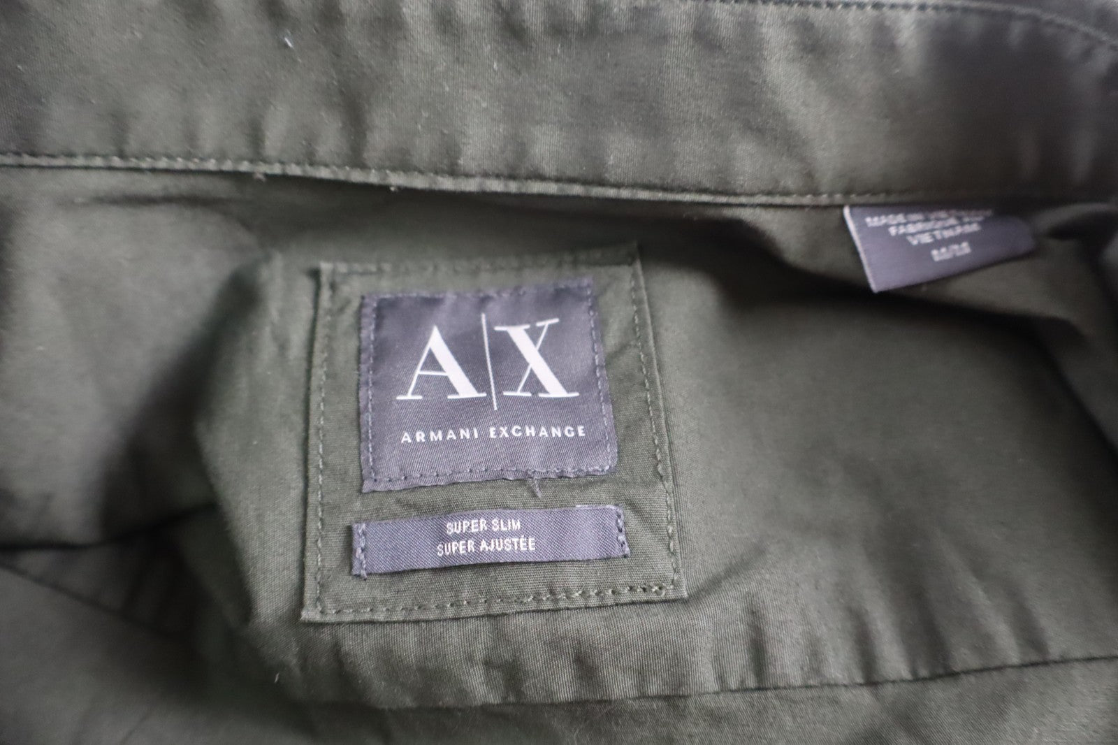 AX ARMANI EXCHANGE CAMICIA MANICA LUNGA UOMO COTONE M MAN CASUAL VINTAGE SHIRT