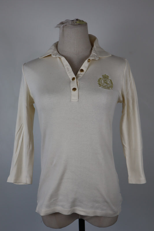 RALPH LAUREN POLO DONNA MAGLIA COTONE TG. XS WOMAN COTTON SHIRT CASUAL VINTAGE