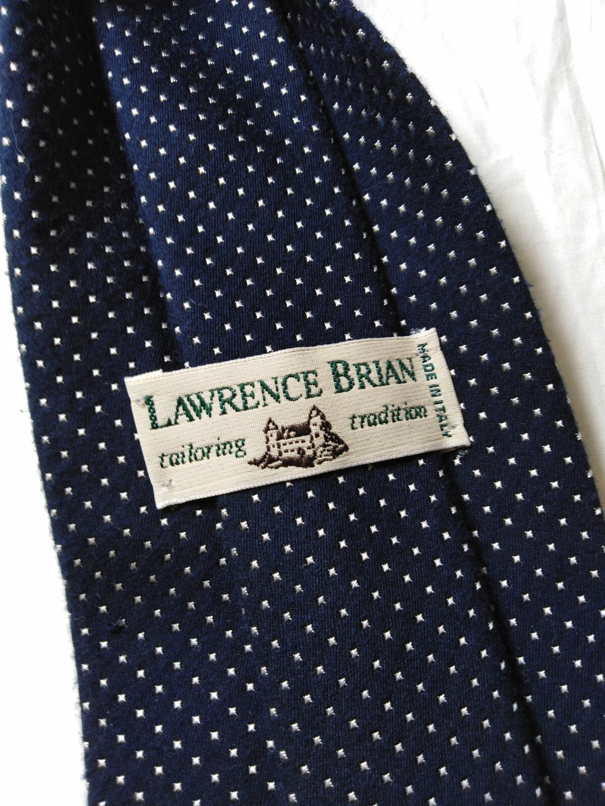 LAWRENCE BRIAN 100% SILK TIE SETA CRAVATTA NECKTIE MADE IN ITALY