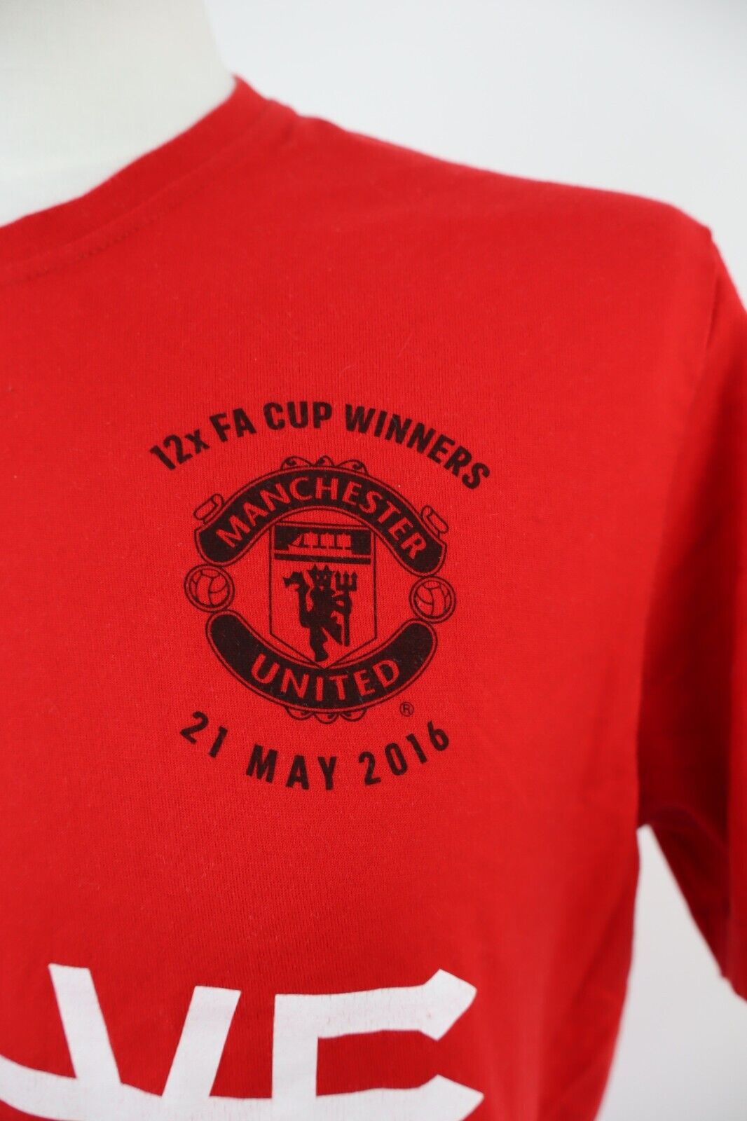 ADIDAS MANCHESTER UNITED T-SHIRT CALCIO MAGLIA UOMO TG L MAN VINTAGE 12 FA CUP