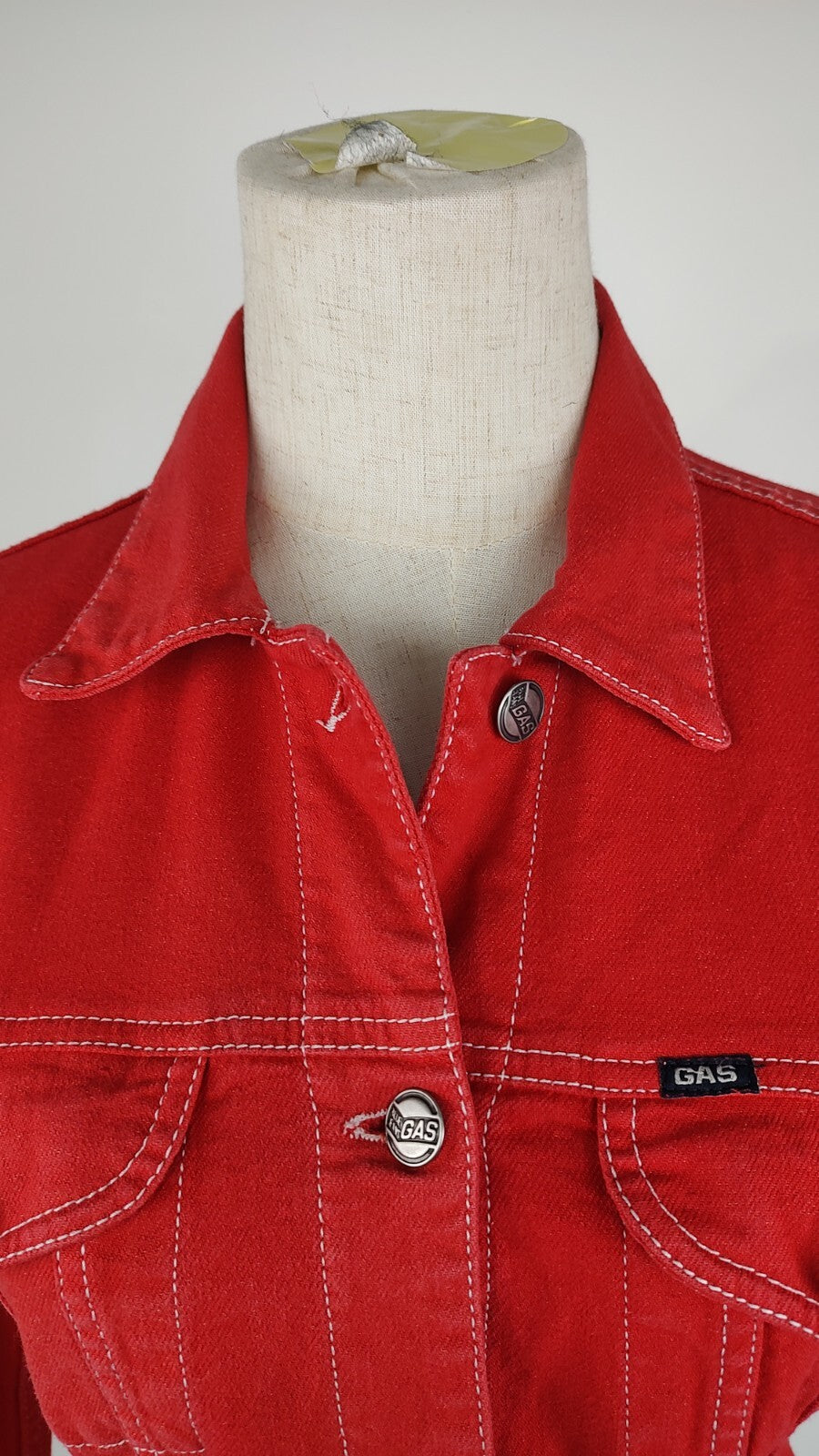 GAS GIUBBINO JEANS DENIM DONNA Tg S WOMAN CASUAL VINTAGE JACKET