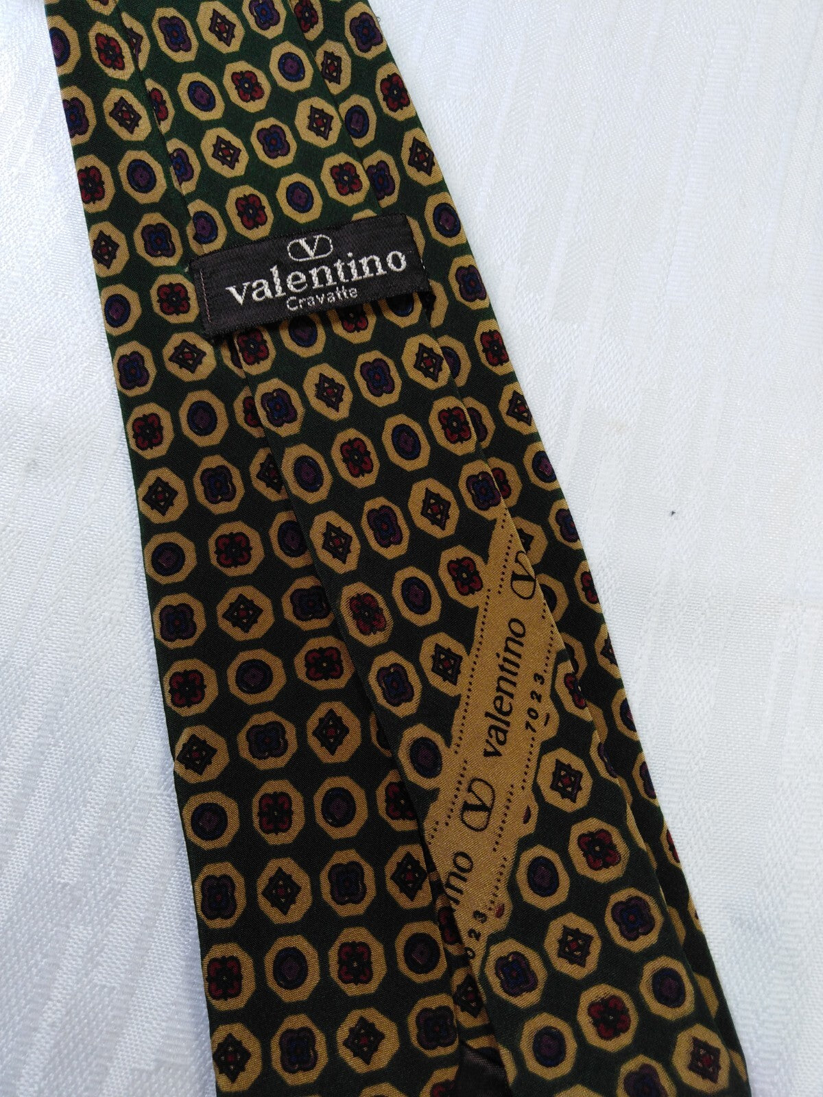 VALENTINO 100% SETA SILK TIE CRAVATTA NECKTIE ITALY VINTAGE CLASSIC