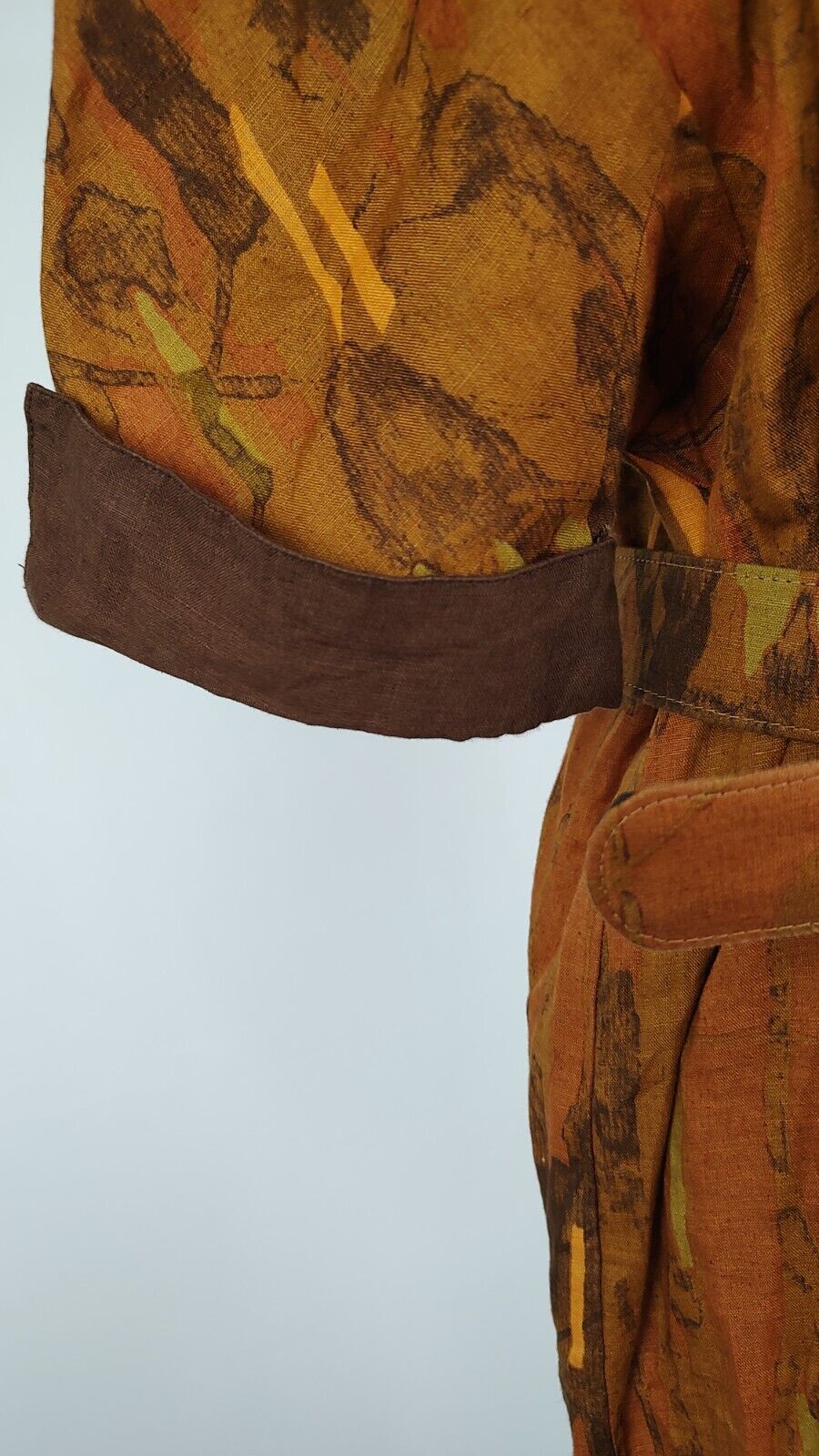 MARINA RINALDI VESTITO DONNA TG. 17 WOMAN CASUAL VINTAGE DRESS LINO