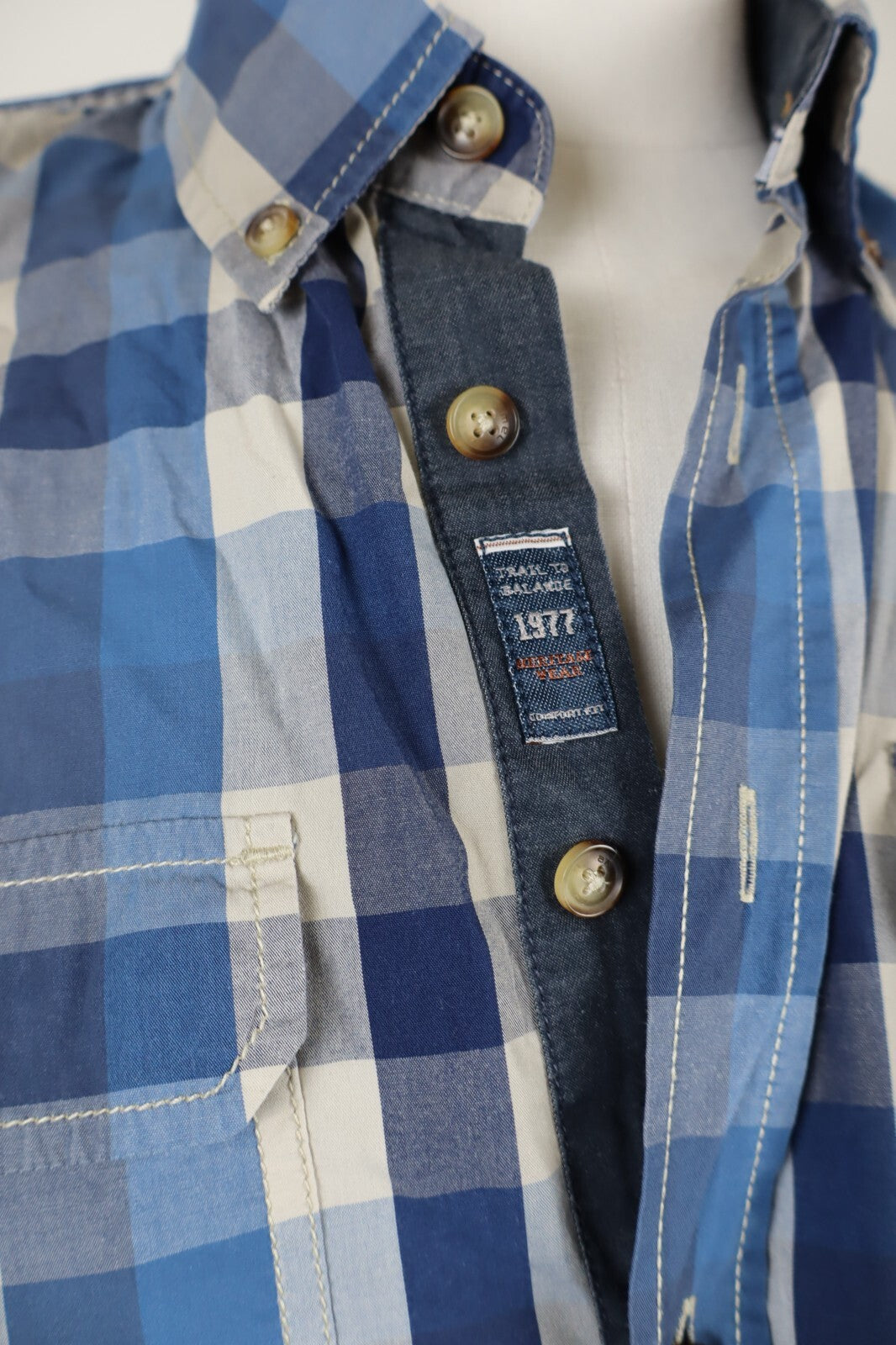 CAMEL ACTIVE CAMICIA UOMO COTONE COTTON TG. XL  MAN CASUAL VINTAGE SHIRT