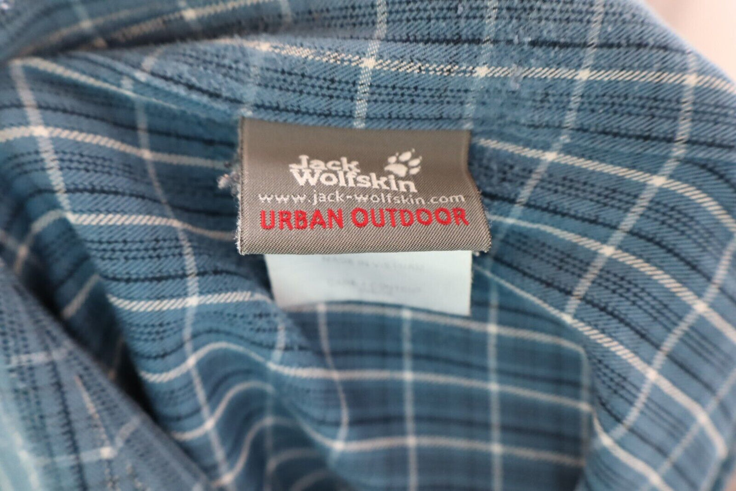 JACK WOLFSKIN CAMICIA UOMO TG. M MAN CASUAL VINTAGE SHIRT COTONE COTTON