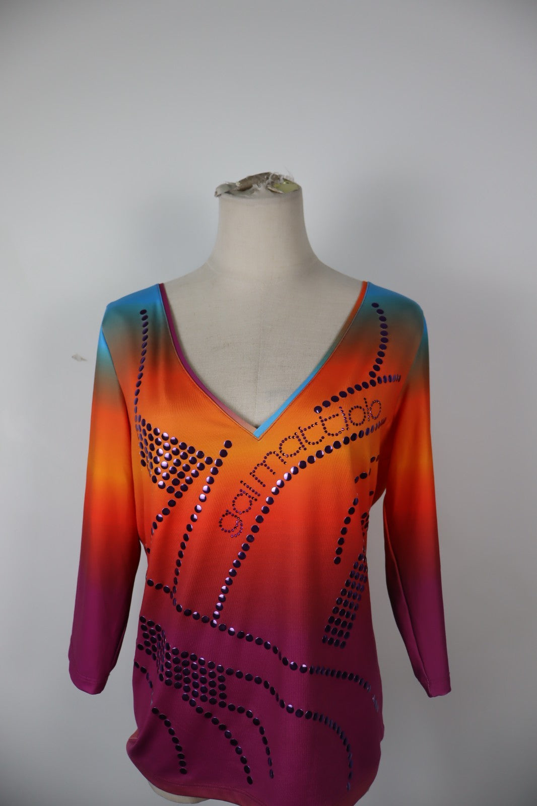GAI MATTIOLO MAGLIA DONNA TG. 50 WOMAN CASUAL VINTAGE T-SHIRT  VISCOSA