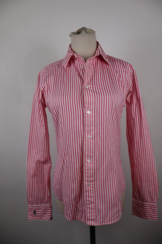 RALPH LAUREN CAMICIA DONNA TG. 4 WOMAN SHIRT CASUAL VINTAGE COTONE COTTON LOGO