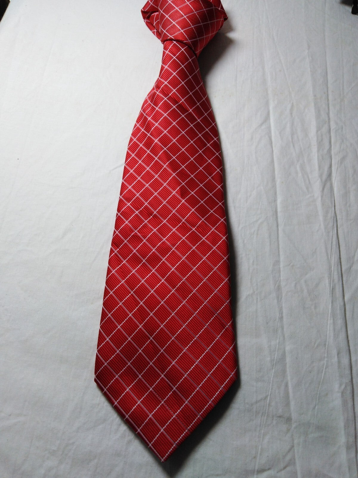 LUCIO LAMBERTI  100%  SILK TIE SETA CRAVATTA SELF TIPPED NECKTIE MADE IN ITALY