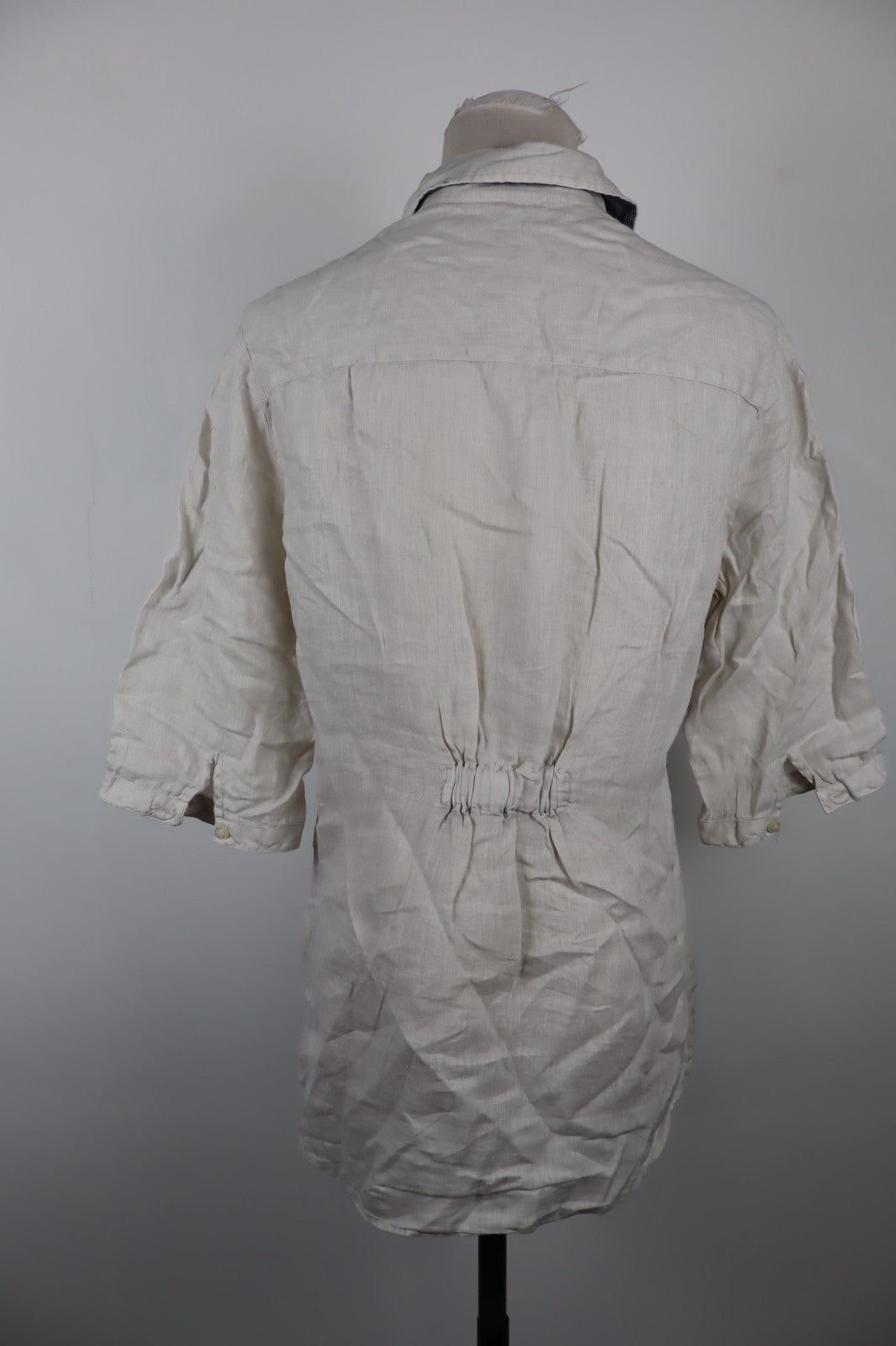 BROOKSFIELD CAMICIA  DONNA TG. 44 WOMAN SHIRT CASUAL VINTAGE LINO MANICHE 3/4