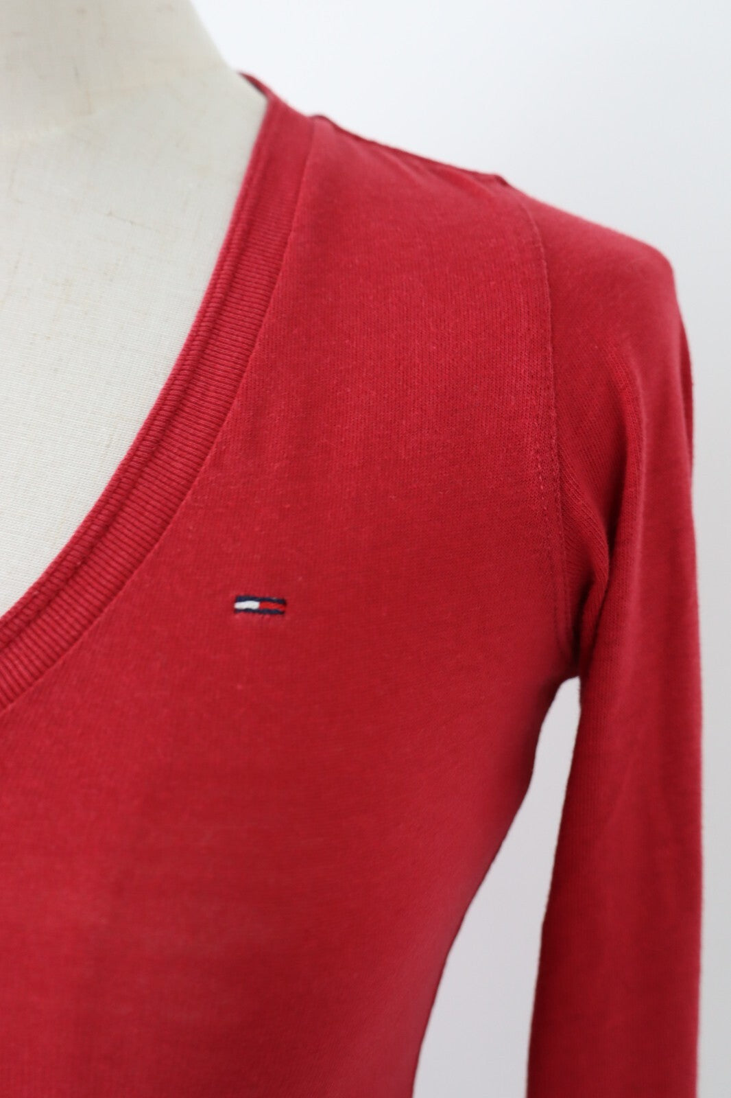 TOMMY HILFIGER MAGLIA DONNA COTONE TG. XS WOMAN SHIRT CASUAL VINTAGE