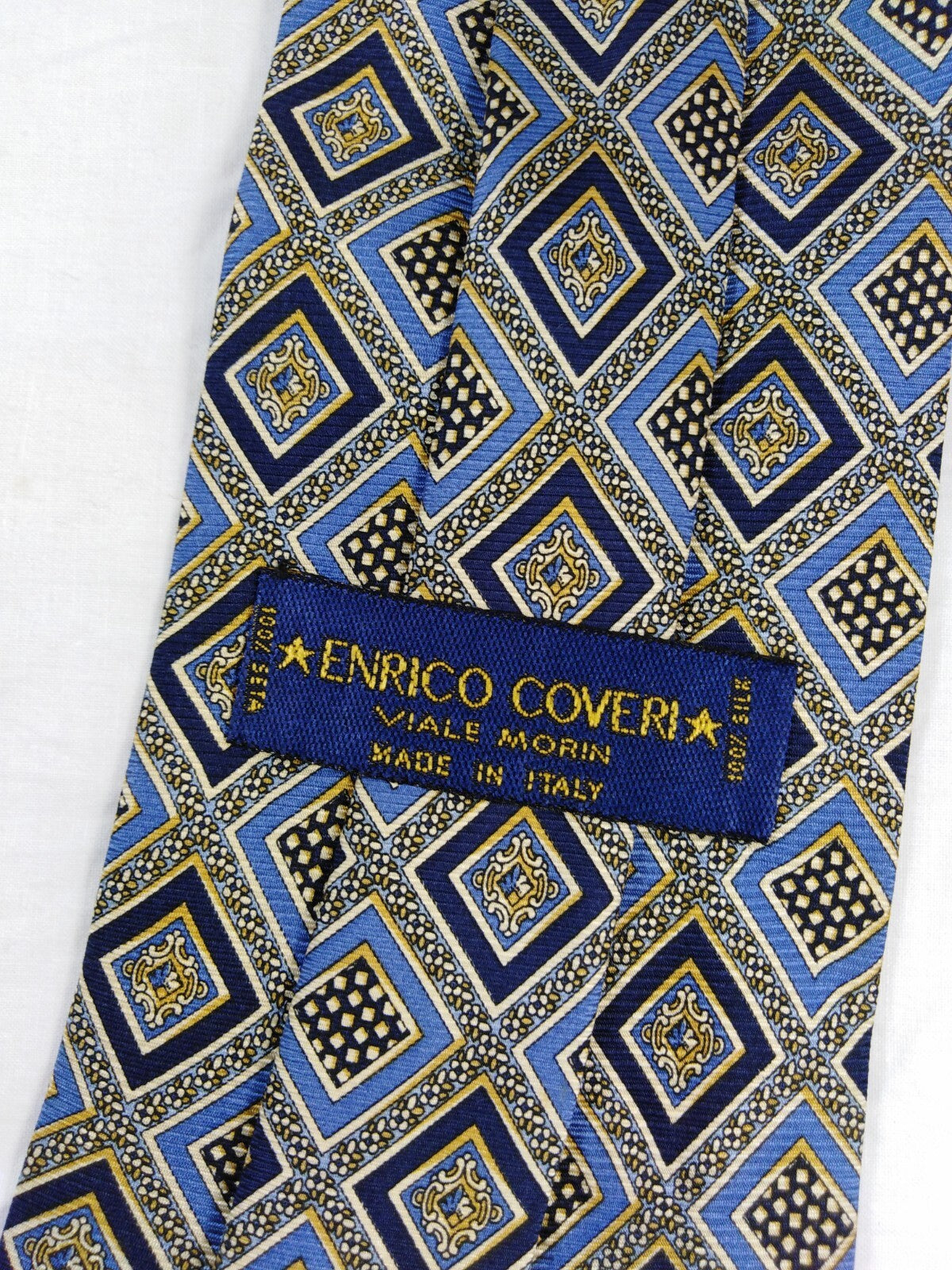 ENRICO COVERI 100%  SILK TIE SETA CRAVATTA NECKTIE MADE IN ITALY
