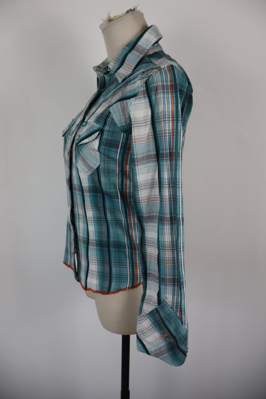 LEE CAMICIA DONNA TG. XS WOMAN SHIRT CASUAL VINTAGE COTONE BOTTONI