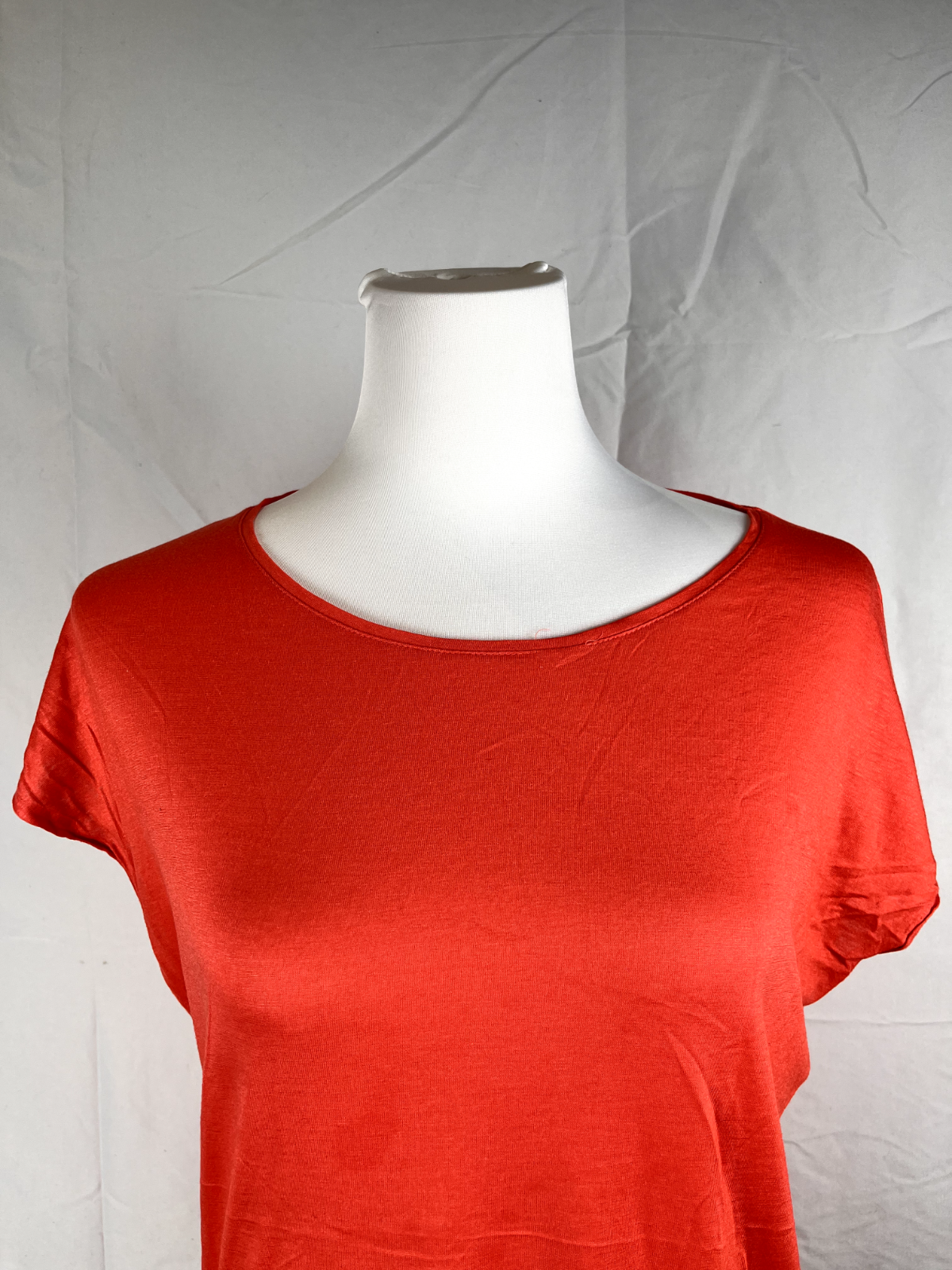 LACOSTE MAGLIA DONNA TG. 40 WOMAN CASUAL VINTAGE T-SHIRT MISTO LINO