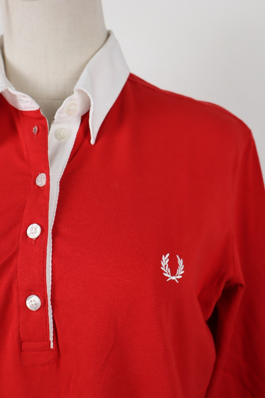 FRED PERRY POLO MAGLIA DONNA COTONE TG. M WOMAN COTTON SHIRT CASUAL VINTAGE