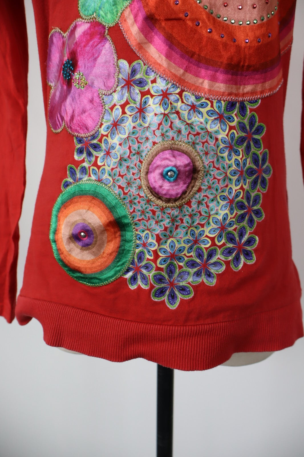 DESIGUAL MAGLIA DONNA TG. S WOMAN CASUAL VINTAGE T-SHIRT TOP