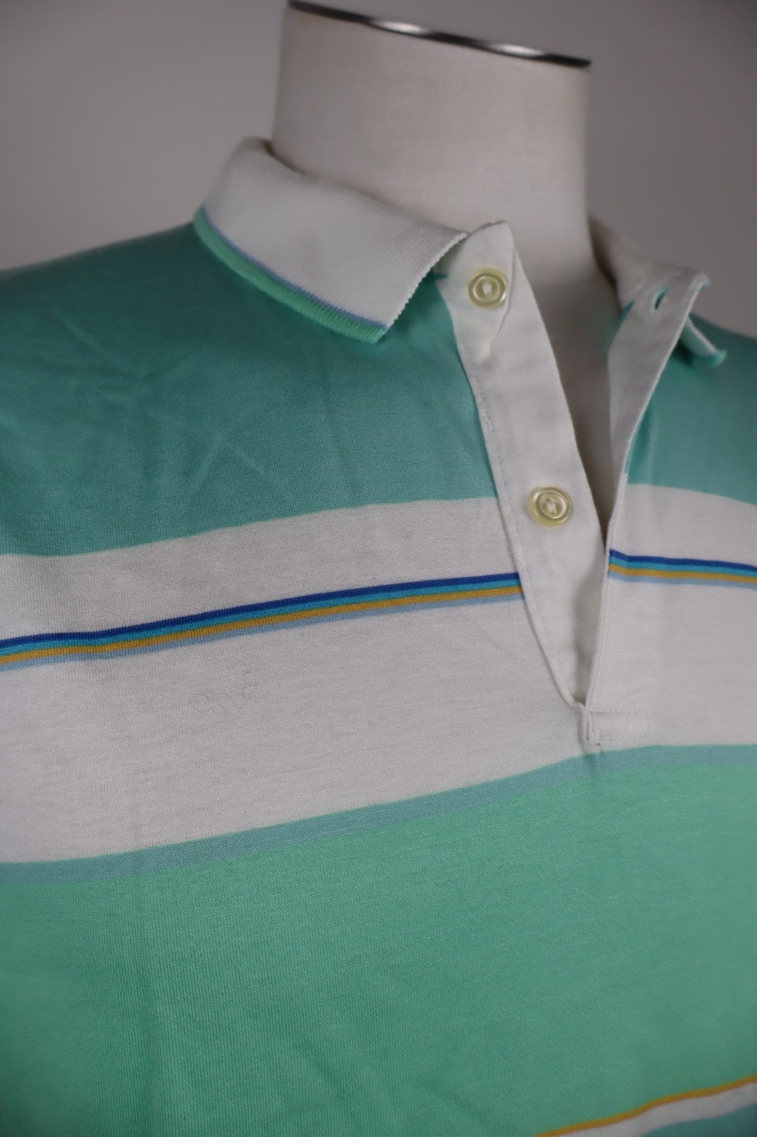 AUSTRALIAN POLO UOMO MAN COTONE TG. 50 T-SHIRT CASUAL VINTAGE COTONE LOGO RIGHE