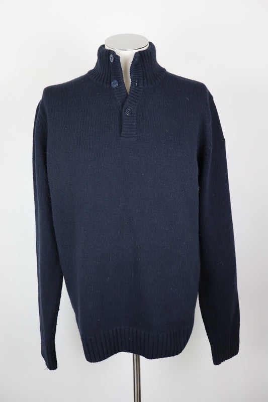 SCHOTT MAGLIONE LANA VINTAGE UOMO Tg. 3XL MAN WOOL SWEATER CASUAL