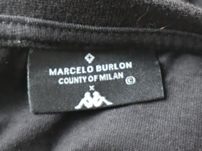 MARCELO BURLON PER KAPPA MAGLIA UOMO TG L MAN T-SHIRT CASUAL VINTAGE COTONE LOGO