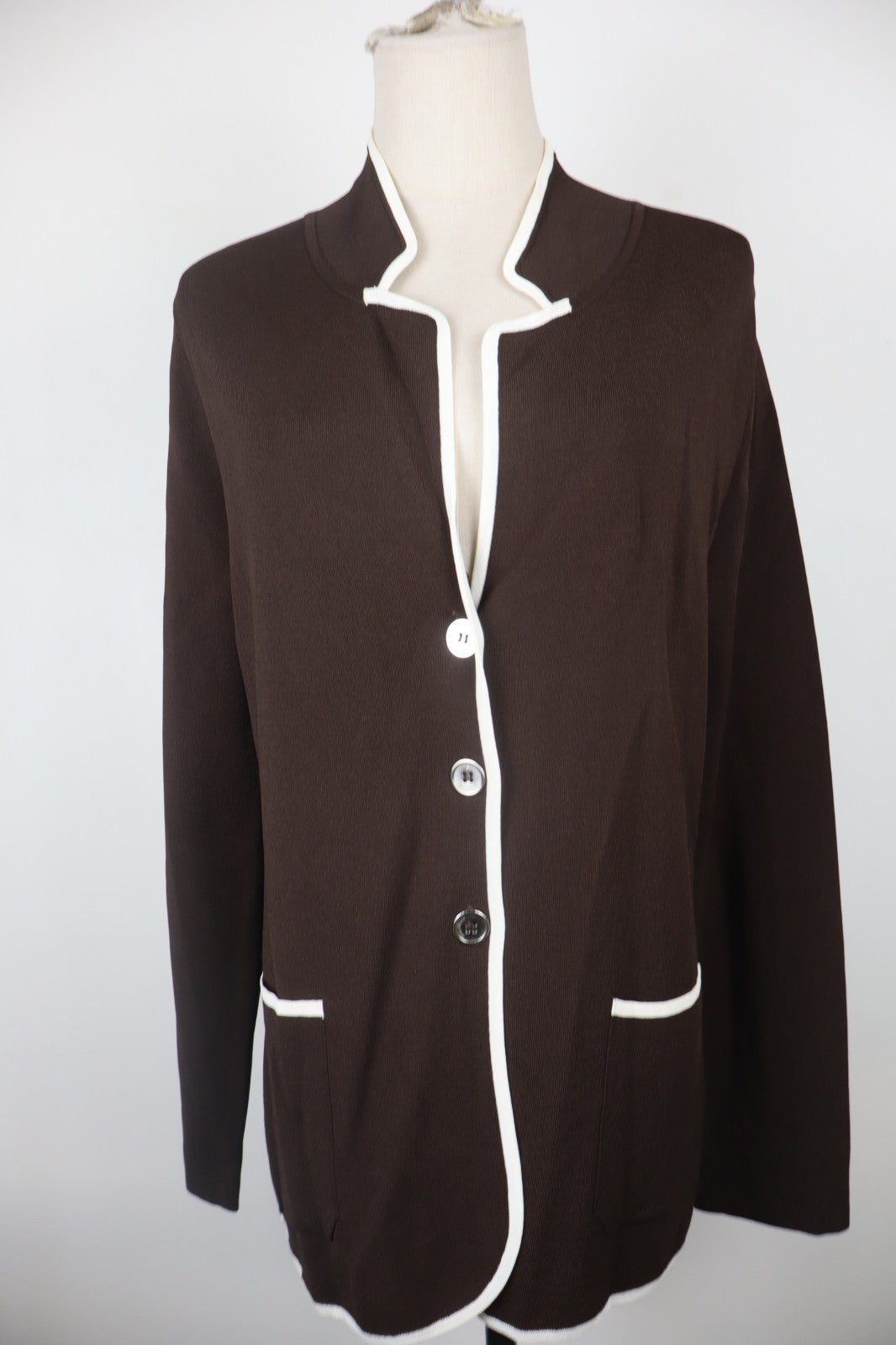 MAX MARA GIACCA BLAZER DONNA Tg L WOMAN VINTAGE JACKET MANICA LUNGA TRE BOTTONI