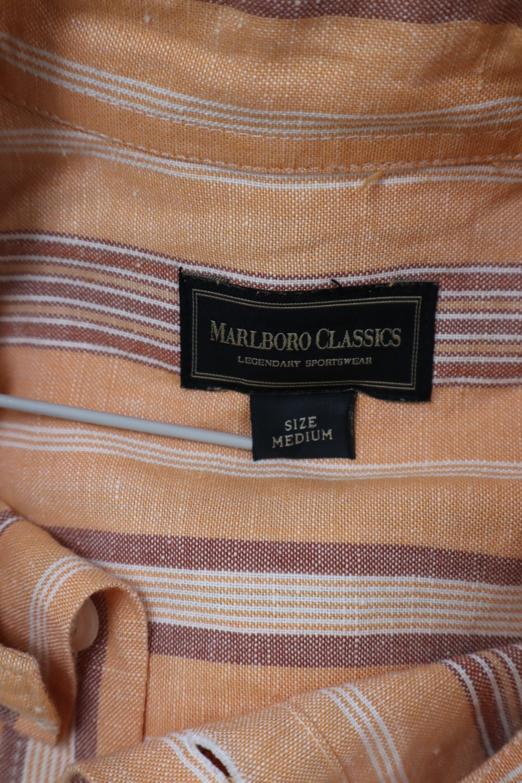 MARLBORO CLASSICS CAMICIA UOMO COTONE LINO TG. M MAN CASUAL VINTAGE SHIRT