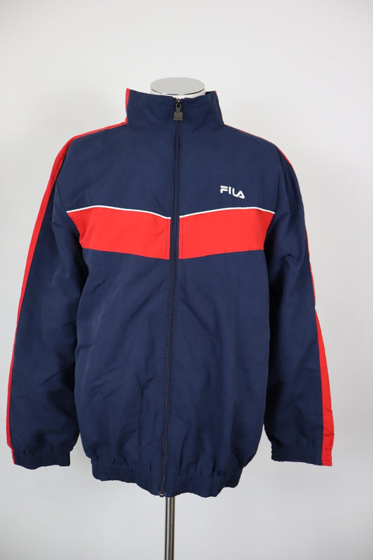 FILA GIACCA SPORT CON ZIP UOMO Tg L MAN JACKET CASUAL VINTAGE