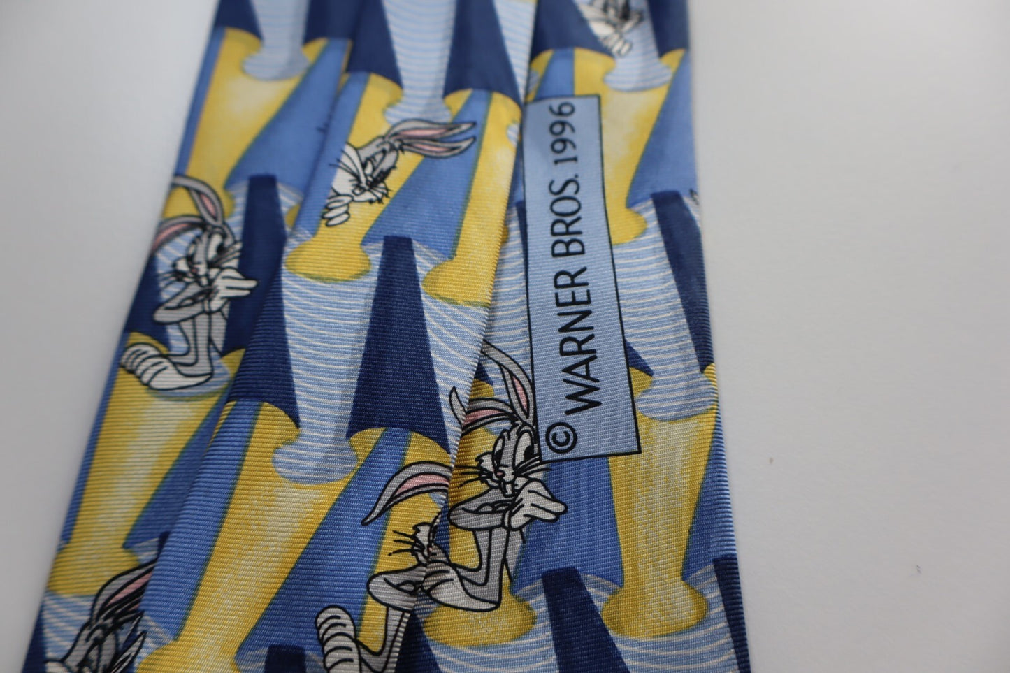 LOONEY TUNES WARNER BROS 100% SILK TIE SETA CRAVATTA NECKTIE MADE IN ITALY